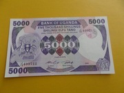 Uganda 5000 Shillings / Shilingi 1986 P-24 UNC
