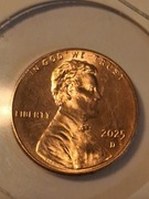 1 Cent USA 2025 D z rolki menniczej.