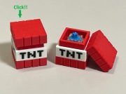 Minecraft TNT Figurka Klikająca Blok Przełącznik Mechaniczny