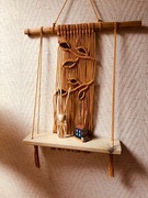 Makrama półka wisząca boho kwietnik skandynawska