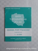 mapa topograficzna polski 1:10000 N-34-50-C-d-2 | gdańsk - port północny