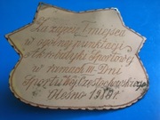 Plakieta? odznaka? zawieszka pucharu? zawody w akrobatyce Olesno 1980