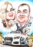 KARYKATURA KARYKATURY prezent ślubne,ślubny i inne