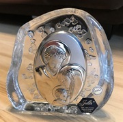 Przycisk Święta Rodzina kryształ PREZENT ŚLUBNY