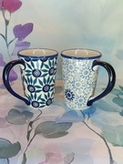 Kubek ceramiczny Bolesławiec smukły Delta 0.3L.zestaw ceramika Bolesławiec