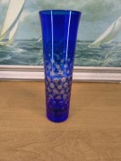 FRINTZ WONDREJZ – niemiecki kryształowy wazon z lat 60. – kobalt