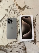 iPhone 15 Pro 256GB Natural Titanium Bateria 100% Stan Idealny Zestaw