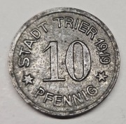 10 Fenigów z 1919, Zastępcze, Notgeld z miasta Trewir