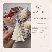 Świeca sojowa w kształcie choinki,urodziny, ozdoba, dekoracja, zima,prezent