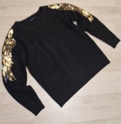 XS swetr sweterek mohito czarny cekiny nr 1429