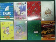 Zeszyt 16 kartkowy w kratkę, różne wzory okładek