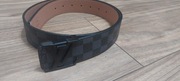 pasek Louis Vuitton czarny grafitowy pasek damier