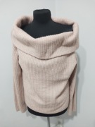 Sweterek damski H&M, XL,pudrowy róż 