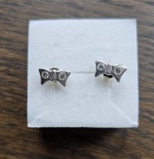 Srebrne kolczyki motylki