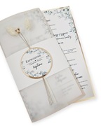 Zaproszenia na Pierwsza Komunia komunijne eukaliptus kalka kwiaty suszone