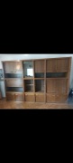 Regał / meblościanka dębowa – klasyczna, pojemna, stan dobry