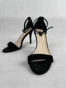 Lily Rose sandałki damskie czarne na szpilce skóra rozmiar 39 modne