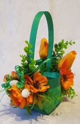 Mały koszyk, koszyczek wielkanocny z przybraniem