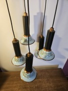 Żyrandol 5 kloszy vintage