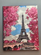 Ręcznie malowany obraz 40 x 50 cm Wieża Eiffla 