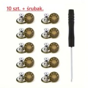 10 sztuk metalowe guziki do dżinsów 17mm