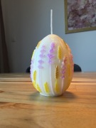 Swieca Wielkanocne jajko. Sojowa. Ręczna robota