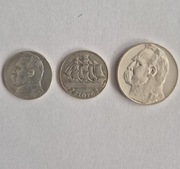 Rzeczpospolita Polska 1934- 1936 2zł i 5zł Józef Piłsudski ,1936 Żaglowiec