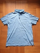 T-shirt męski Marks & Spencer niebieski w biale paski - rozm. L