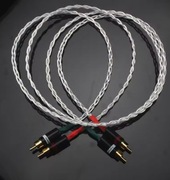 Kabel przewód audio HiFi 2xRCA Xangsane 30 cm 6N OCC Interconnect