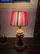 Lampka lampa stojaca Art Deco Vintage Recznie malowana porcelana mosiadz