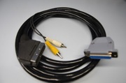 Kabel przewód Amiga - TV euro scart RCA RGB 1,5m 