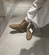 oliwkowe wysokie sportowe buty trzewiki Zara 38 skóra sznurowane bokserskie