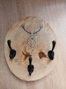  Wieszak ścienny. Gruby plaster drzewa.