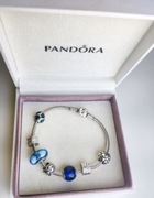 Pandora z certyfikatem srebrna bransloletka charms charmsy szkło murano