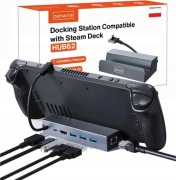 Stacja Dokująca Steam Deck DOCK ROG ALLY DEX 6w1 HUB USB-C HDMI 4K