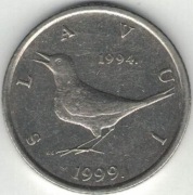 Chorwacja 1 kuna 1999 - 22,5 mm - 5 lat waluty narodowej - nr 4
