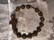 Różaniec na rękę bransoletka drewno sandałowe 