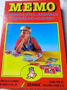 Kultowa Gra MEMO Zwierzaki-Cudaki GRANNA | Retro | Komplet 72 szt.