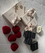 Opakowanie na biżuterię pierścionek serce naszyjniki