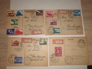 BRAUNAU (INN) - POSEN- LENZINGEN. "R" x 4. 20.04.1944. STEMPEL OKOLICZNOŚC.