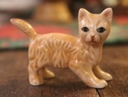 Ręcznie malowany porcelanowy KOTEK - RUDZIELEC.