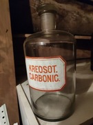 Stara butelka apteczna z oryginalnym korkiem, 25,5 cm