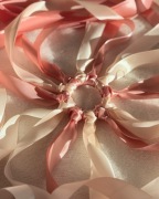 Ring oczepinowy 24 wstążki - wesele - peach fuzz, brąz, róż, zieleń, granat