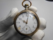 Stary Zegarek Kieszonkowy  Koperta ze srebra , Motw lwy , Gdański 