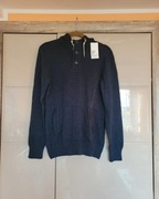 granatowy sweter z kapturem h&m l.o.g.g., rozmiar S