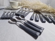 Zestaw 20 sztućców ze stali nierdzewnej – nowoczesny, szary design