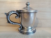 MUSZTARDNICA WKŁAD SZKLANY SREBRO PRÓBA 800 AUSTRO-WĘGRY WIEDEŃ