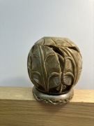 świecznik na podgrzewacze, chyba kamien mydlany, INDIE, 2części-rozkladany