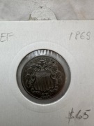 5 centów shield 1869