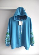 AZARA Włoska niebieska bluza oversize r U